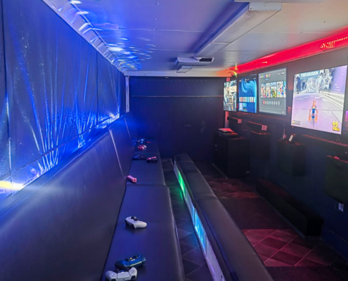 Interior of GameTrucks GT trailer