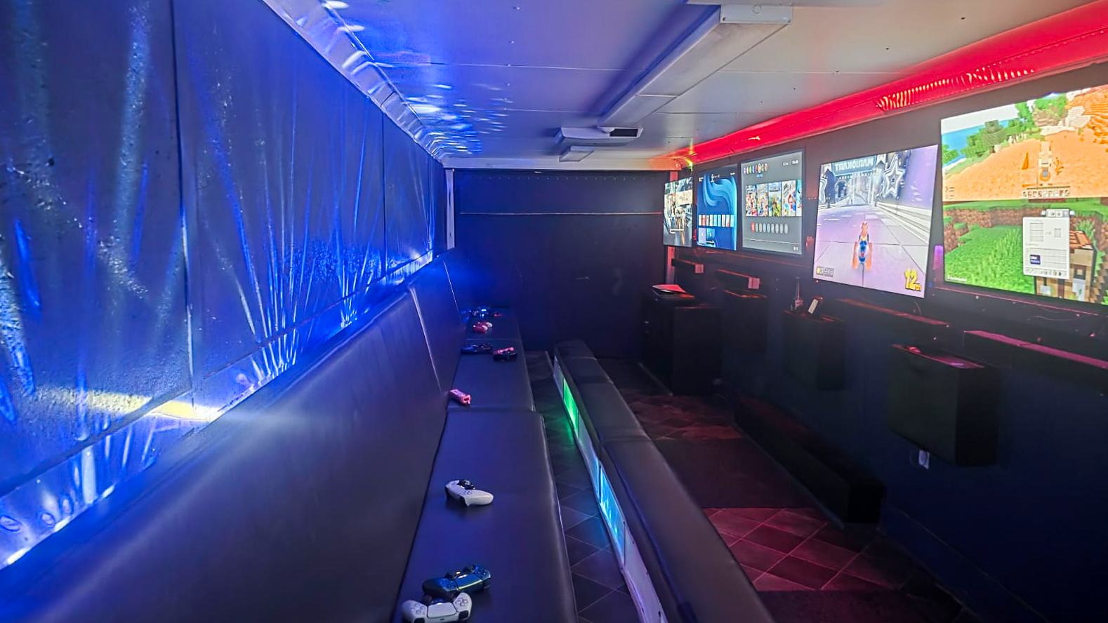 Interior of GameTrucks GT trailer