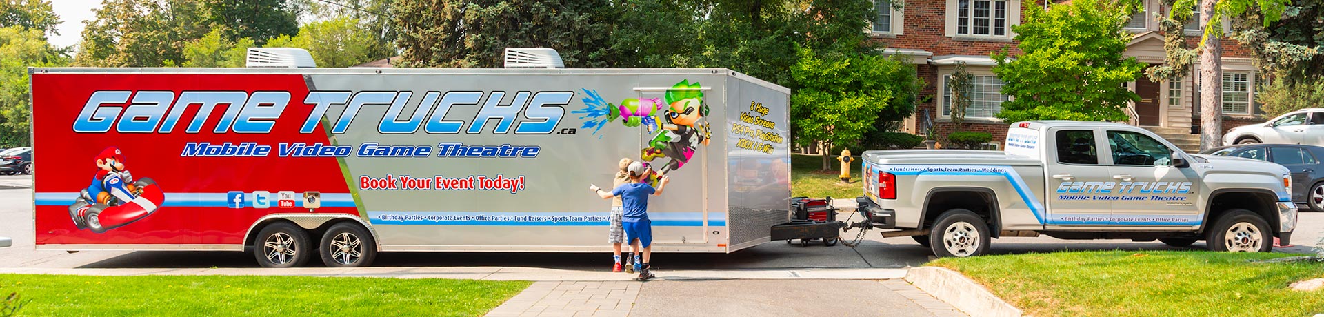 Video game truck ready for a kids birthday party Video game truck ready for a kids birthday party