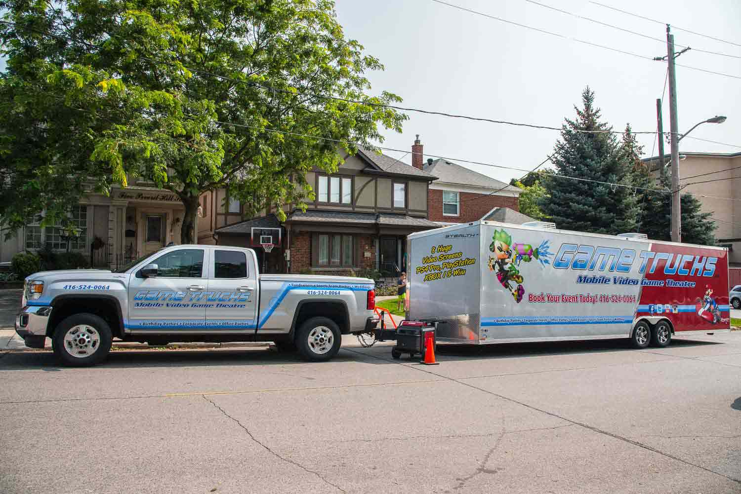 Game truck came for mobile video game party Mobile Video Game Party